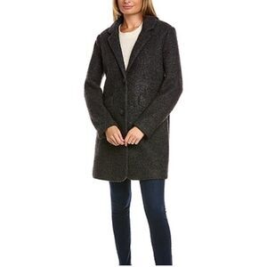 Marc New York Paige Wool Boucle Notch Long Coat Size 12
